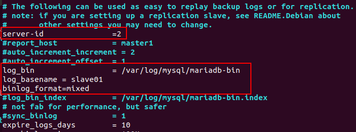 mariadb2的相关配置
