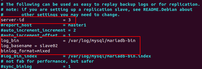 mariadb3的相关配置